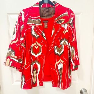 Multiples like new red long sleeves jackets and top size petite Large